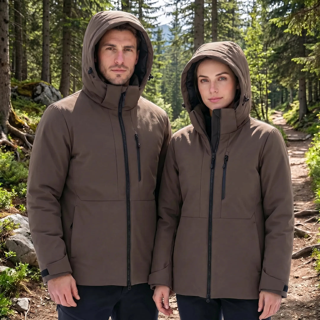 Stylish unisex thermal windbreaker jacket, designed for comfort & protection in cold outdoor conditions. Perfect for active wear.