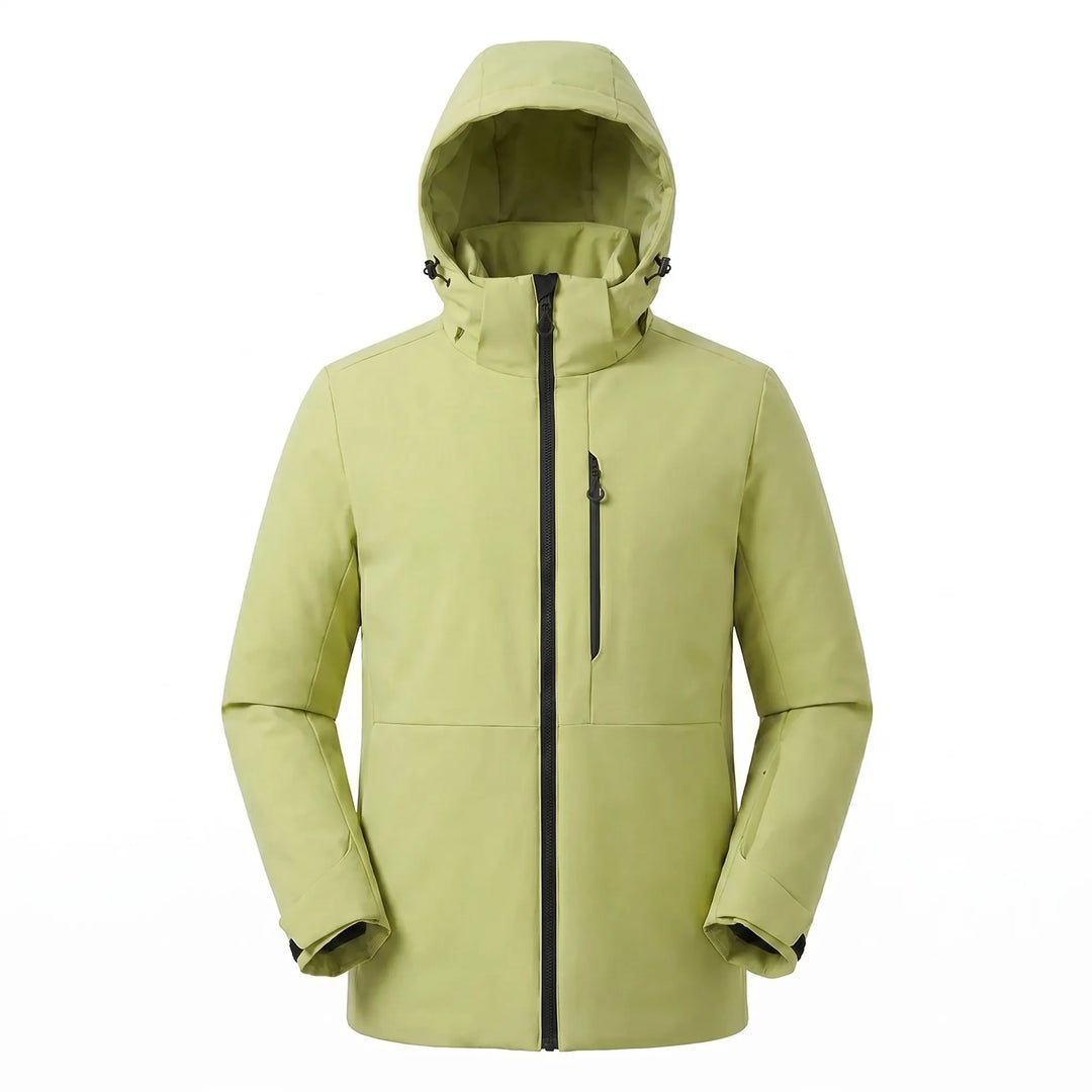 Unisex thermal windbreaker jacket, essential warm outdoor gear for hiking, camping, and skiing. Your go-to winter coat.