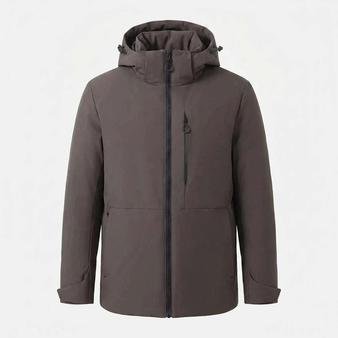 Ultimate outdoor protection with this unisex thermal windbreaker jacket, a durable weather-resistant winter coat.