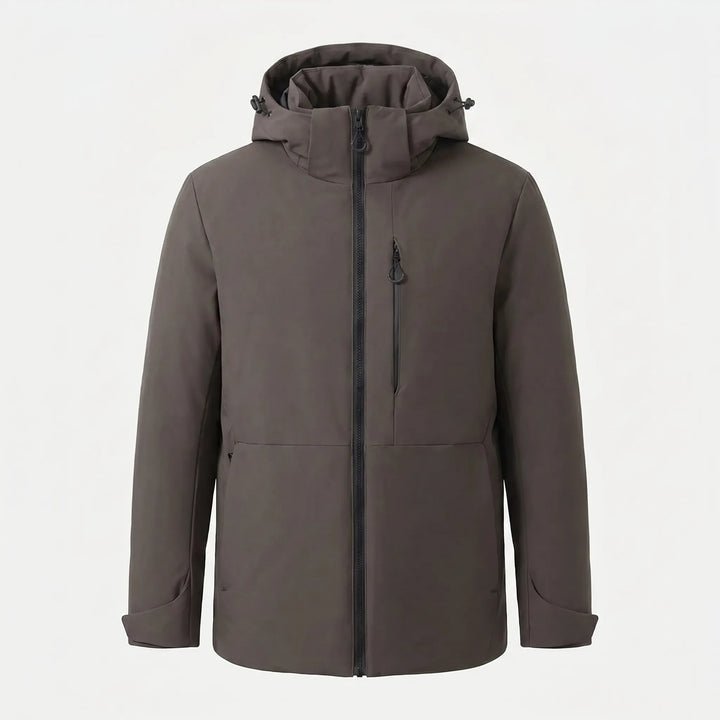 Ultimate outdoor protection with this unisex thermal windbreaker jacket, a durable weather-resistant winter coat.