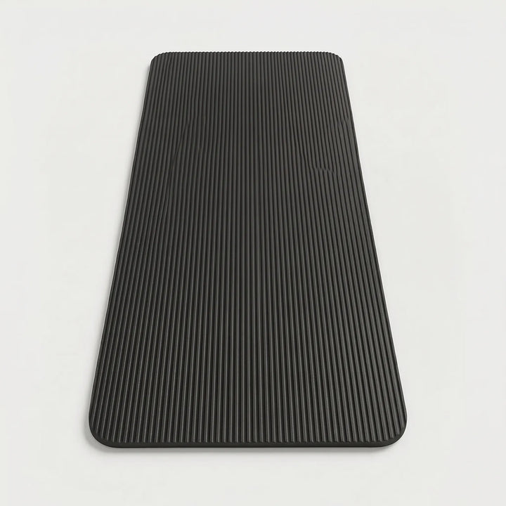 Robust unisex fitness mat, built for high-impact workouts, offers lasting durability & comfortable joint support.