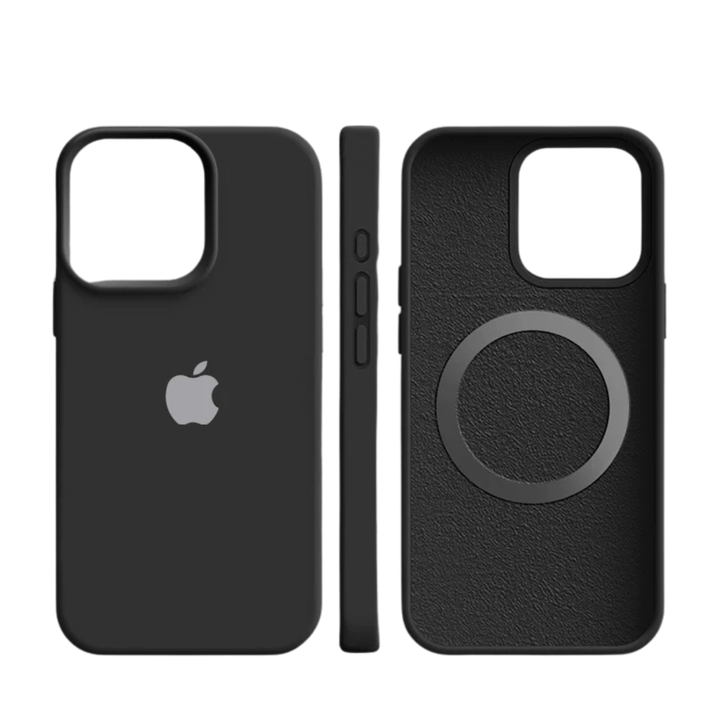 Slim MagSafe silicone case for iPhone. Magnetic phone cover offers soft touch, drop protection & wireless charging.