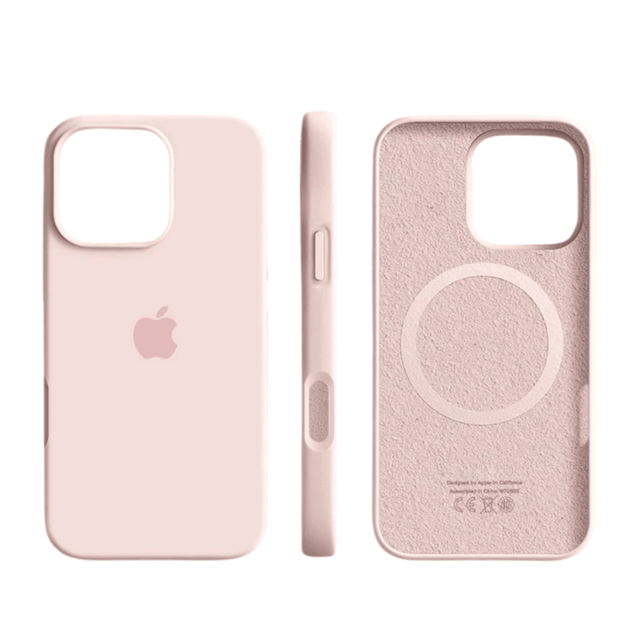 Protective iPhone silicone case with MagSafe compatibility. Thin, magnetic, & soft for drop protection & easy charging.
