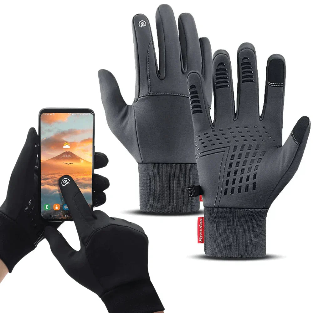 Warm insulated unisex winter gloves for men & women, perfect for cold weather outdoor sports with enhanced grip.
