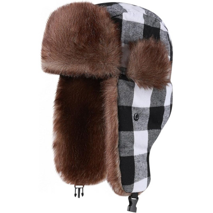 Warm unisex trapper hat featuring cozy faux fur ear flaps for ultimate winter protection.