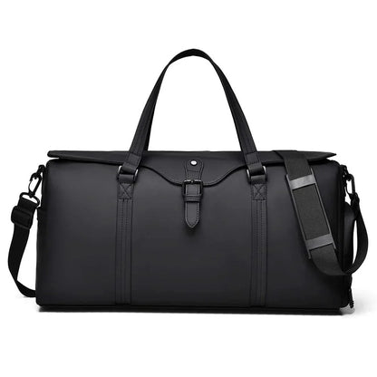 Stylish olive green travel bag, a compact carry-on duffle perfect for short trips & gym essentials.