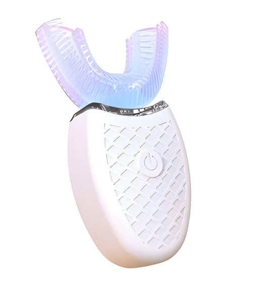 Unisex U-shaped electric ultrasonic toothbrush for deep cleaning, oral hygiene & plaque removal.