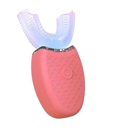 Modern U-shaped electric ultrasonic toothbrush for efficient deep cleaning, stain removal & daily oral health.