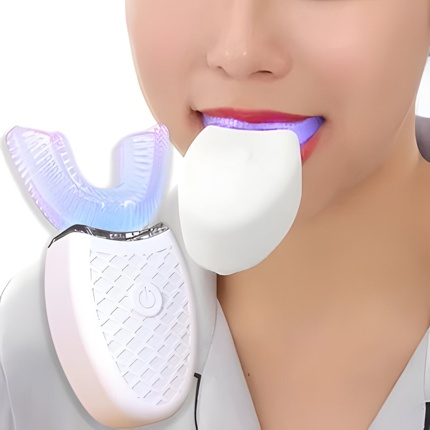 Innovative U-shaped ultrasonic electric toothbrush for hands-free deep cleaning, superior oral hygiene.