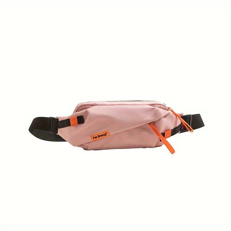 Sleek water-resistant unisex sling bag, designed for secure storage of essentials during travel and everyday errands.