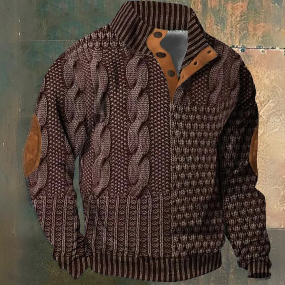 Plush purple unisex ultra-cozy warm winter sweater. Comfortable pullover, ideal for stylish cold weather layering.