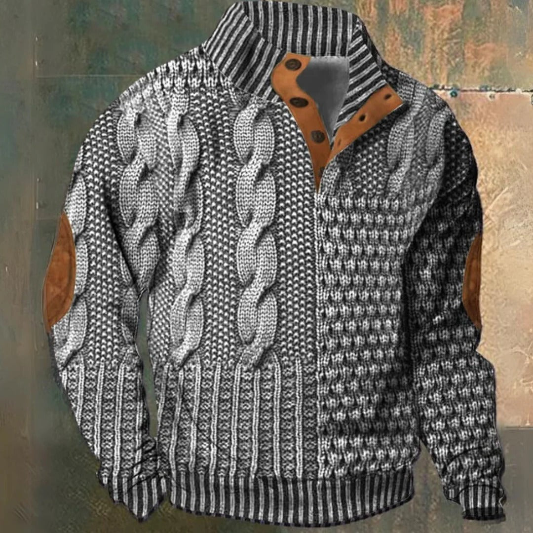 Soft textured ultra-cozy warm winter sweater. Plush unisex pullover offering supreme comfort for cold weather days.