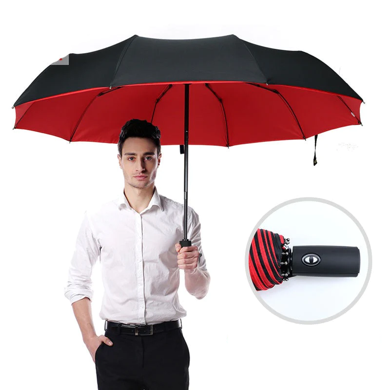 Unisex ultra-durable windproof umbrella, robust all-weather protection for heavy rain & storms.