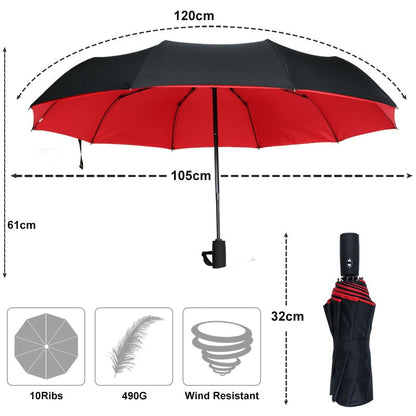 Unisex storm umbrella featuring ultra-durable windproof canopy for maximum rain and weather protection.
