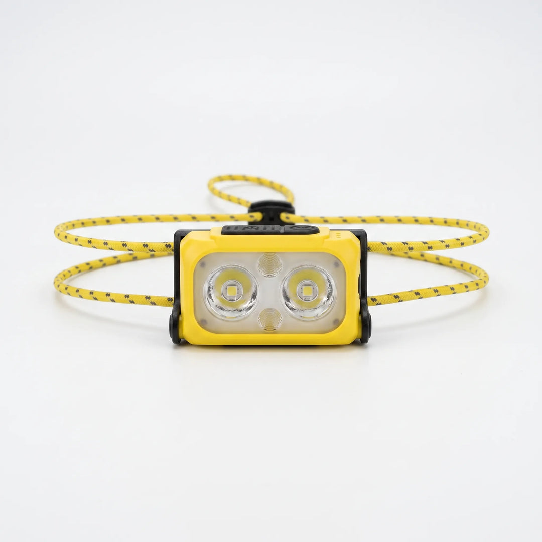 Durable, hands-free USB-C rechargeable headlamp for runners, hikers, and camping enthusiasts' outdoor gear.