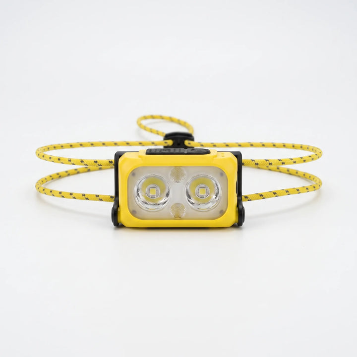 Durable, hands-free USB-C rechargeable headlamp for runners, hikers, and camping enthusiasts' outdoor gear.