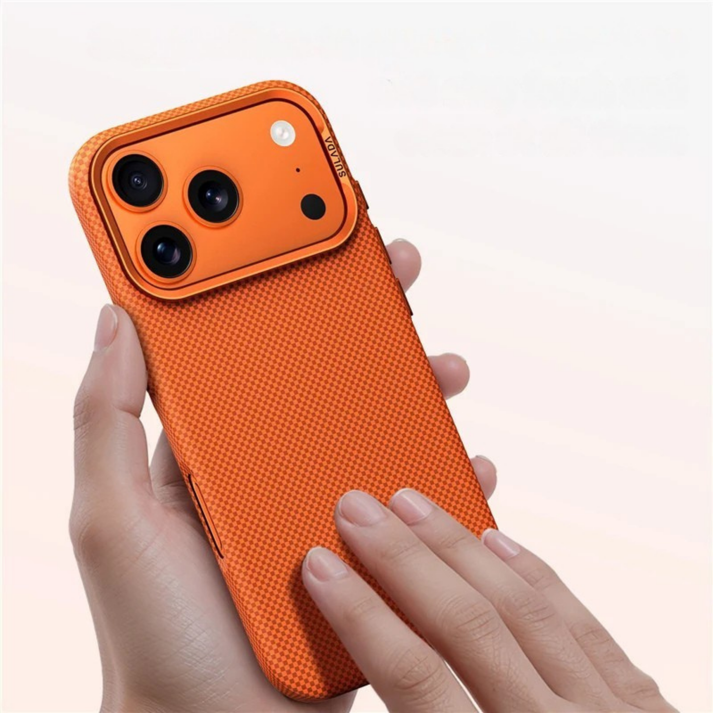 Durable polycarbonate ultra-slim iPhone case. Matte black, MagSafe, drop protection.