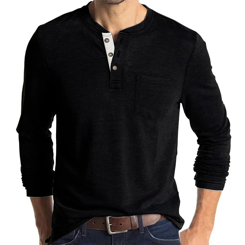 Versatile unisex long sleeve t-shirt, ideal for layering or casual everyday comfort and stylish basic wear.