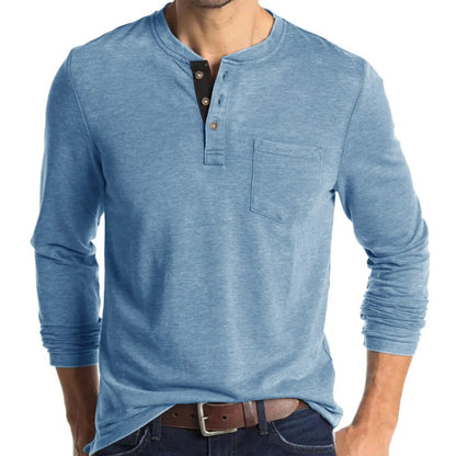 Stylish basic long sleeve t-shirt made from ultra-soft material, a comfortable unisex top for all-day wear.
