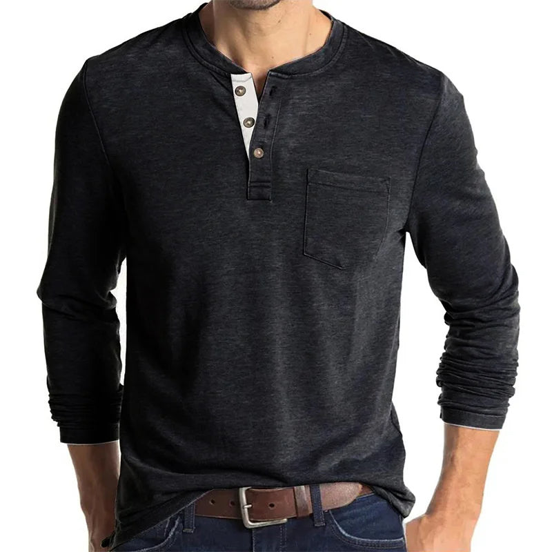 Comfortable unisex long sleeve t-shirt in a relaxed fit, excellent for everyday wear and versatile styling.