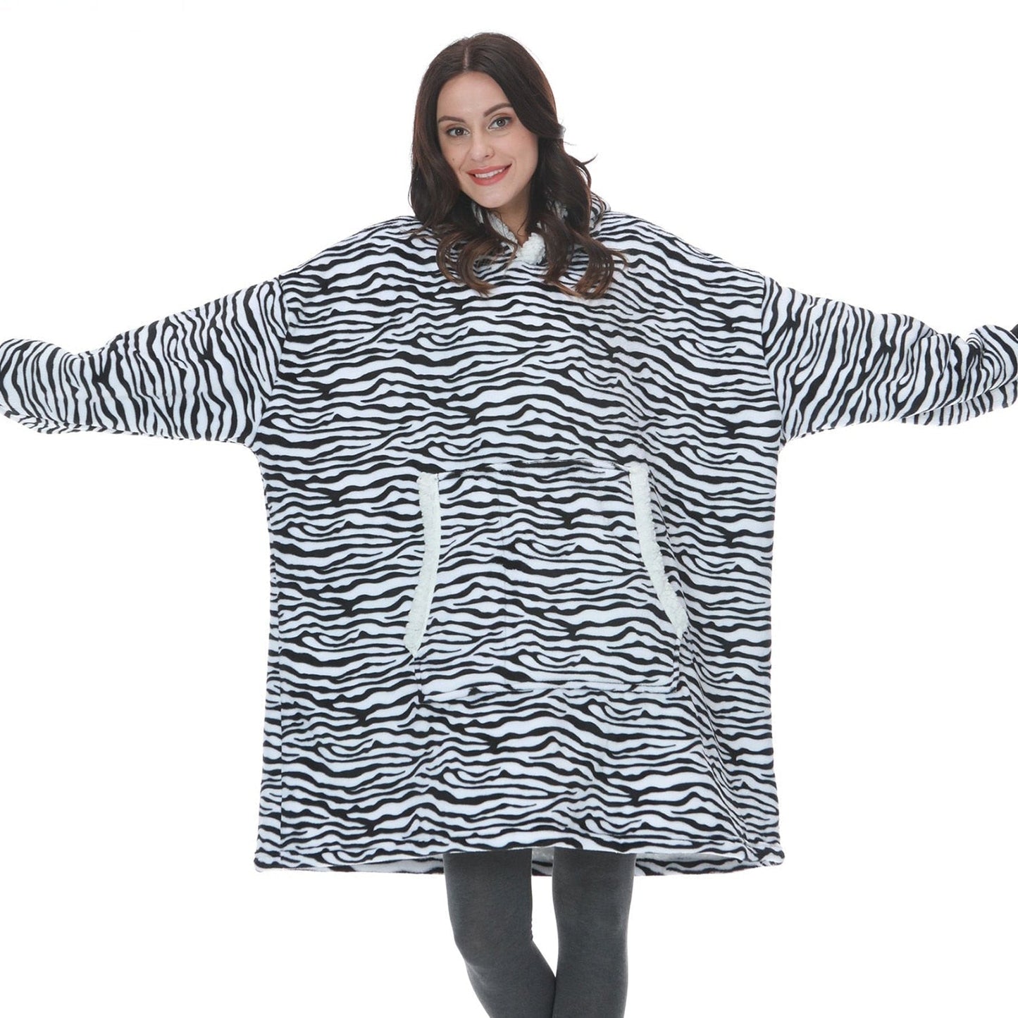 Oversized plush wearable blanket, a cozy gift idea for ultimate warmth.