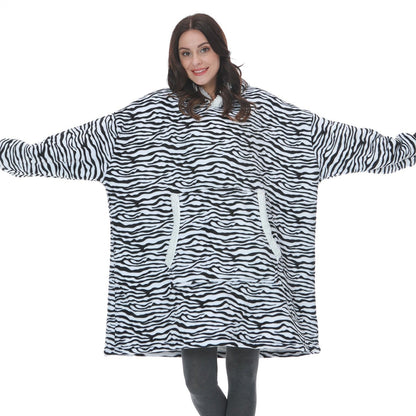 Oversized plush wearable blanket, a cozy gift idea for ultimate warmth.