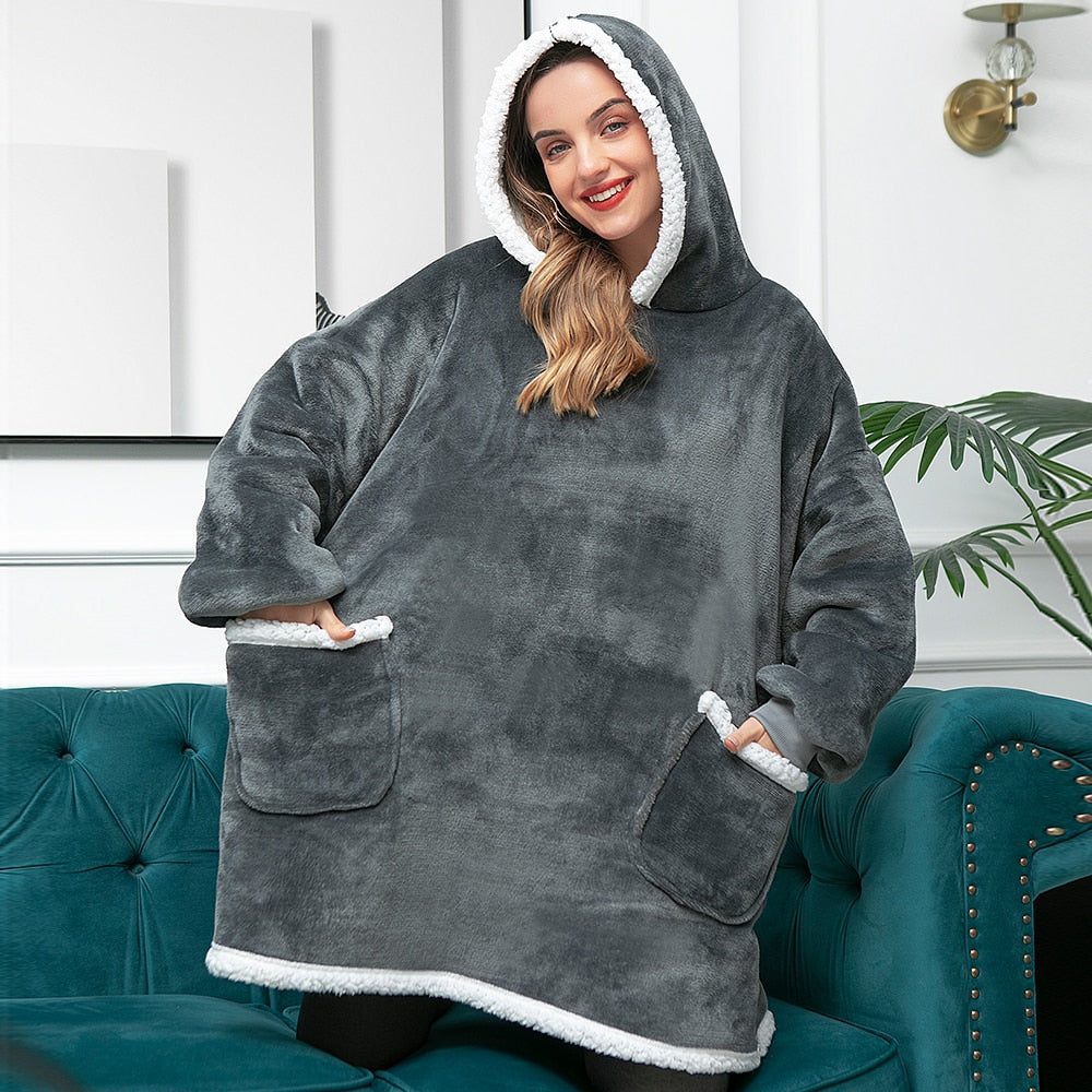 Mayer wearable blanket, ultra-soft and cozy, perfect for loungewear.