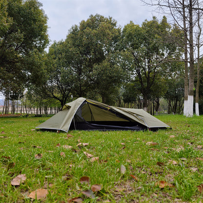 Minimalist ultralight 1-person tent, ideal for thru-hikers and solo outdoor enthusiasts.