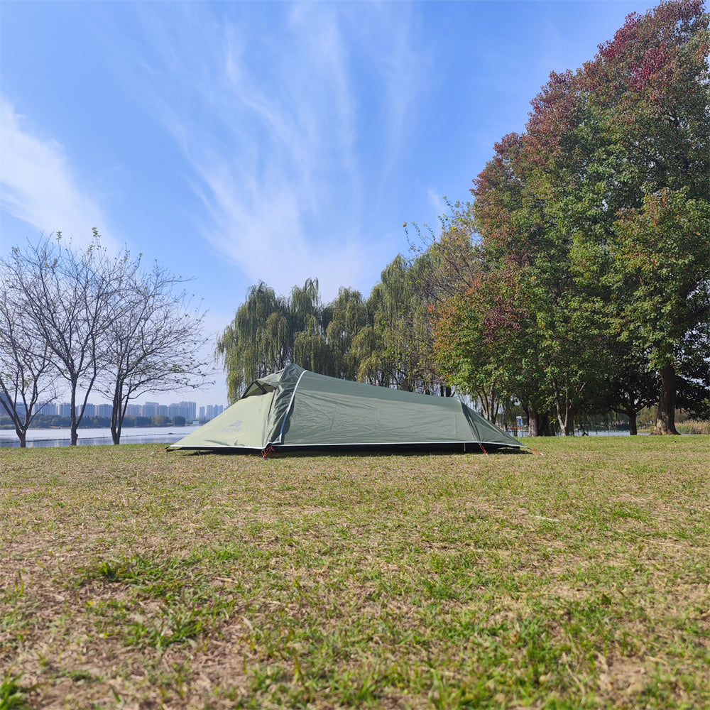 Waterproof 1-person tent for backpacking, offering robust shelter in all 4 seasons for hikers.