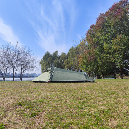 Waterproof 1-person tent for backpacking, offering robust shelter in all 4 seasons for hikers.