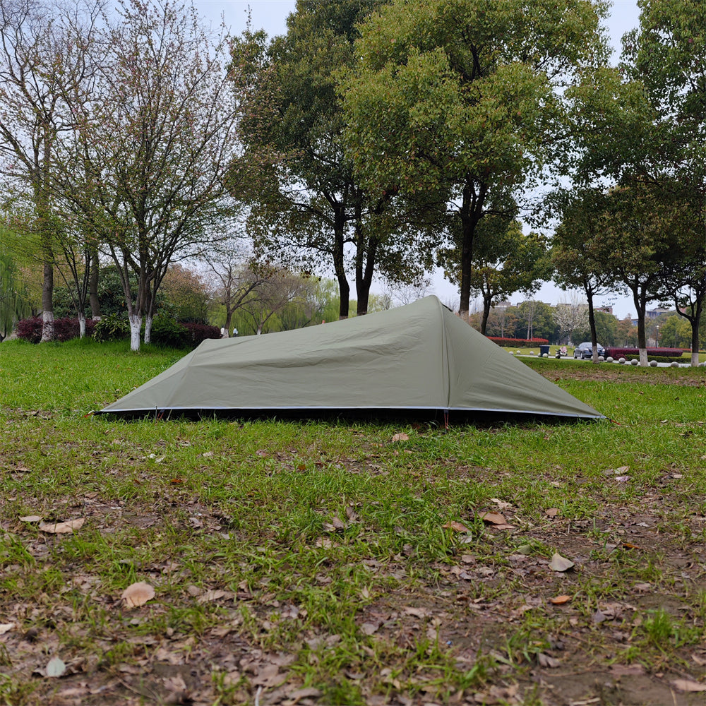 Portable ultralight 1-person camping tent, an essential outdoor shelter for any solo expedition.