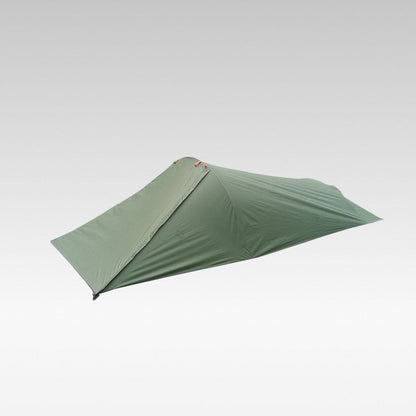 Unisex ultralight 1-person backpacking tent packed in its compact stuff sack, ideal for solo camping.