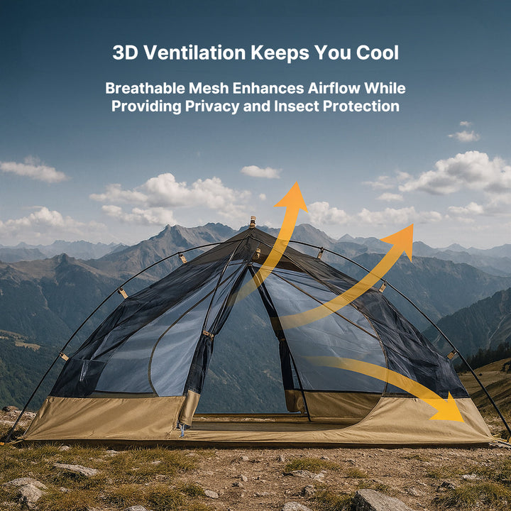 Unisex ultralight camping tent with waterproof design shown in natural setting