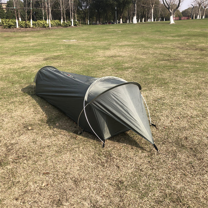 Compact 1kg ultralight bivy tent, perfect for backpacking and hiking adventures.