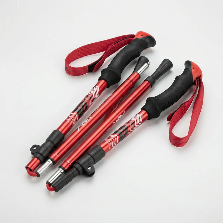 Unisex ultralight folding trekking poles, essential gear for hiking, walking, & various outdoor activities.