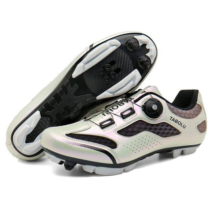 Unisex ultralight MTB cycling shoes in dynamic pose, highlighting their flexibility and design