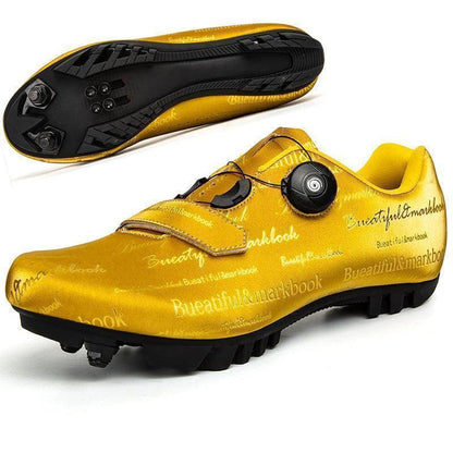 Footwear for serious cyclists: ultralight MTB pedal shoes with robust SPD sole and turnbuckle