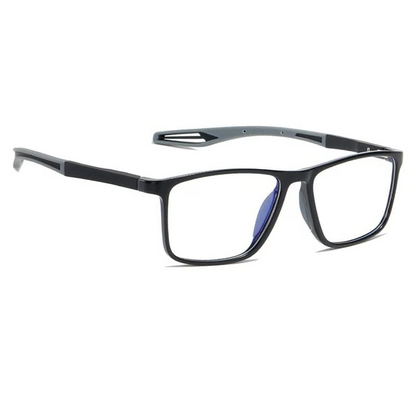 Sleek unisex ultralight multifocal reading glasses. Polycarbonate frame offers style, comfort, & enhanced vision.