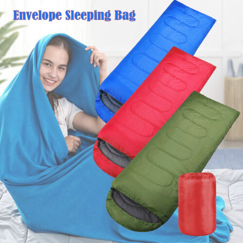 Compressed portable sleeping bag in stuff sack, perfect for travel and outdoor adventures