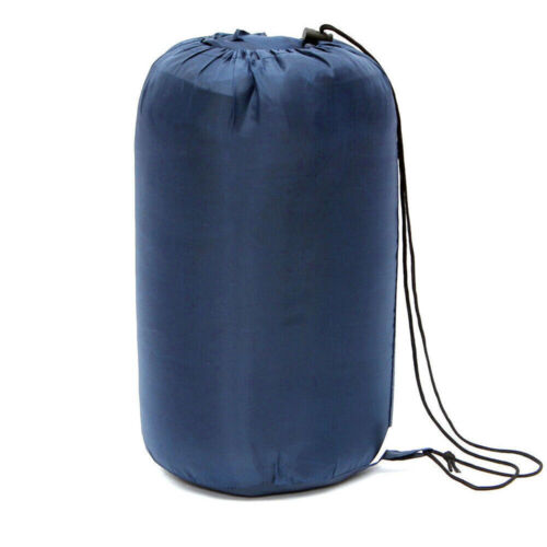 Sleeping bag with compression straps, showcasing compact design for backpacking travel