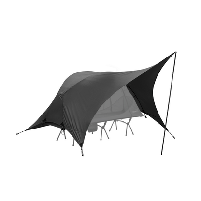 Unisex solo bivy tent featuring mesh ventilation under its protective rainfly