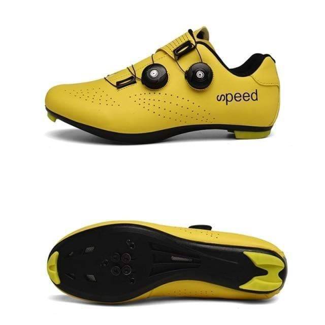 Unisex Ultralight SPD Cycling Shoes for road cycling, black with ventilation