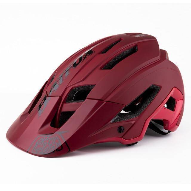 Side view of a white ultralight biking helmet with large vents, perfect for outdoor cycling sports