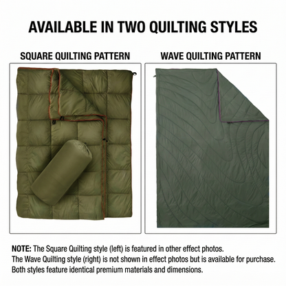 High-quality stitches on the durable ultralight water-resistant camping blanket.
