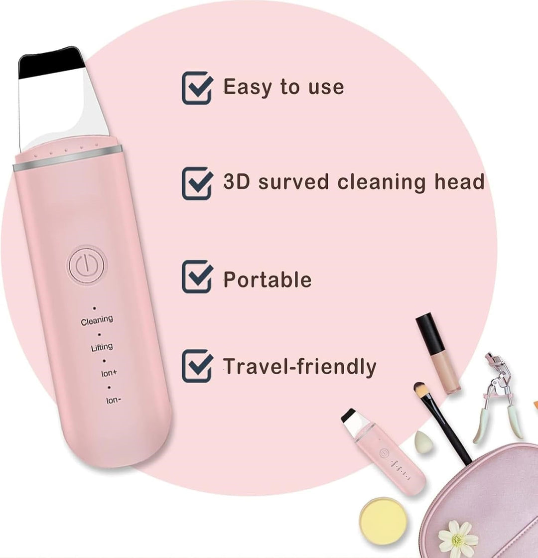 Unisex ultrasonic blackhead remover & pore cleaner for a deep cleansing facial treatment. Skincare tool.