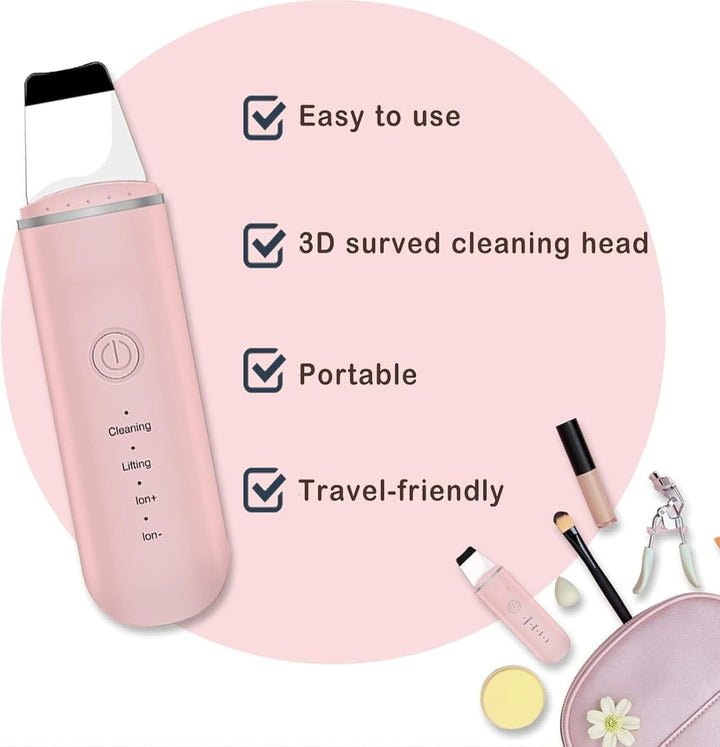 Unisex ultrasonic blackhead remover & pore cleaner for a deep cleansing facial treatment. Skincare tool.