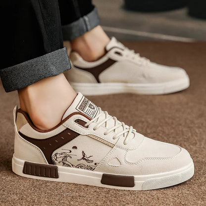 Fashionable Urban Shiro unisex sneakers. Beige street style footwear, perfect for men's & women's casual outfits.