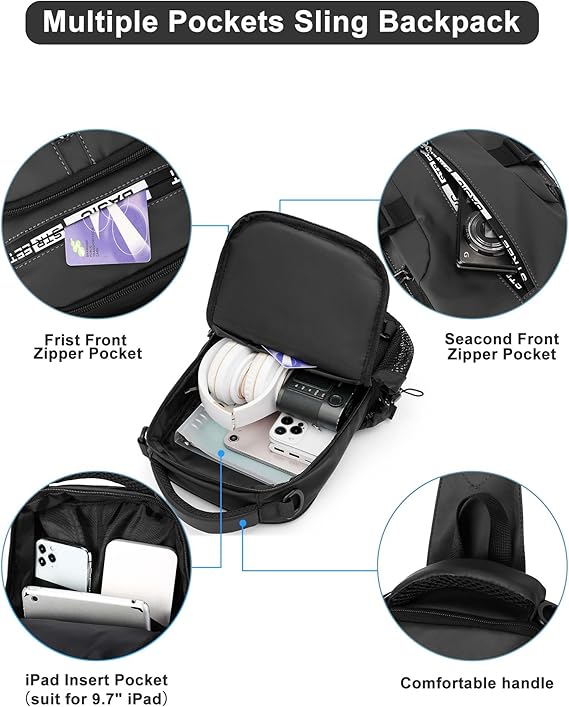 Stylish UrbanLite unisex crossbody bag, offering secure storage for your daily essentials.