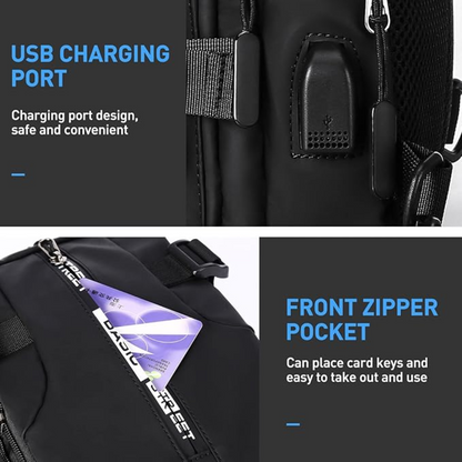 Unisex UrbanLite compact bag, a lightweight nylon sling backpack for essentials and travel.