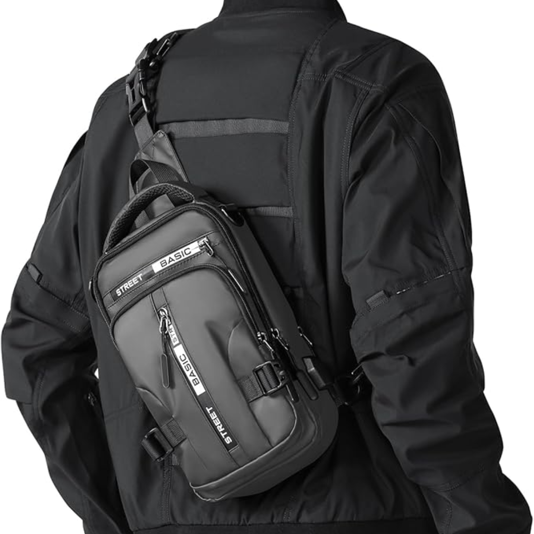 Unisex UrbanLite sling backpack, sleek design for secure and comfortable daily carry.
